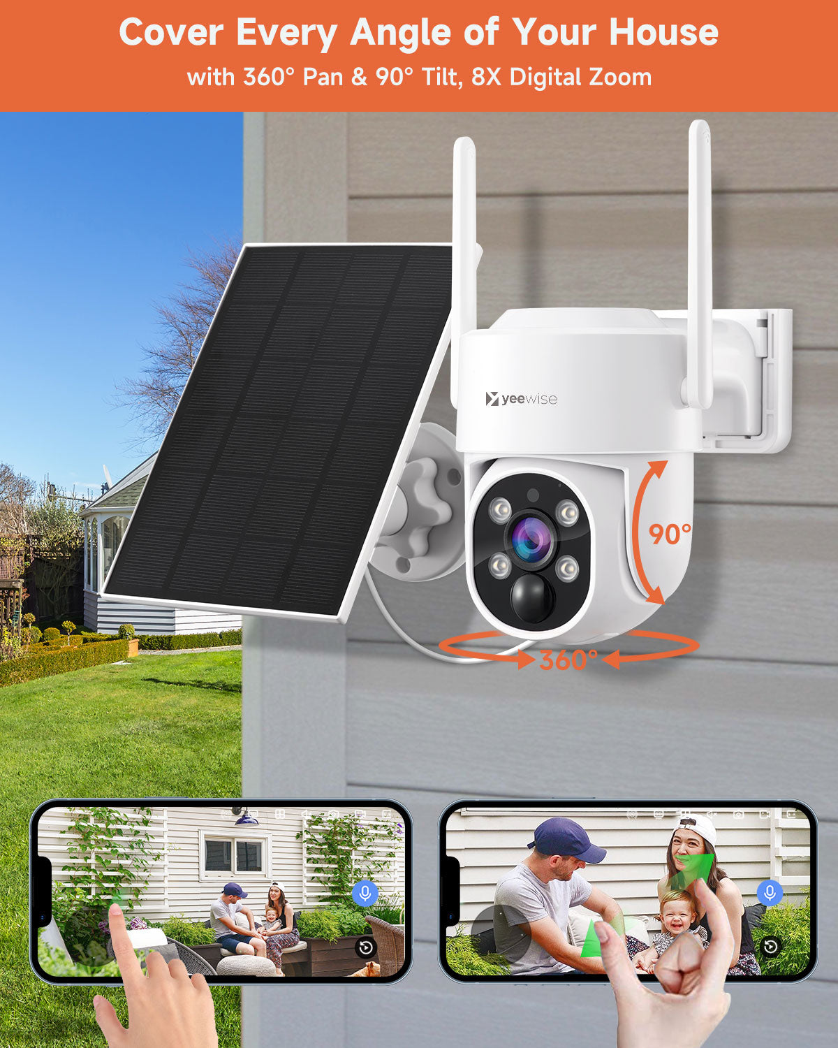 Battery powered fashion wireless cctv camera system